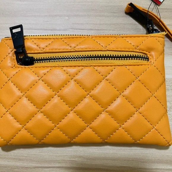 Badgley Mischka Tangerine Quilted Clutch - Picture 2 of 3